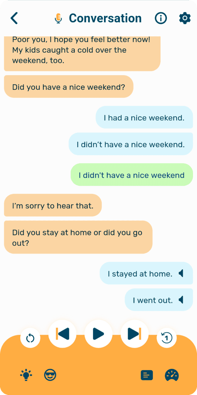 Talk-at-ease application screenshot